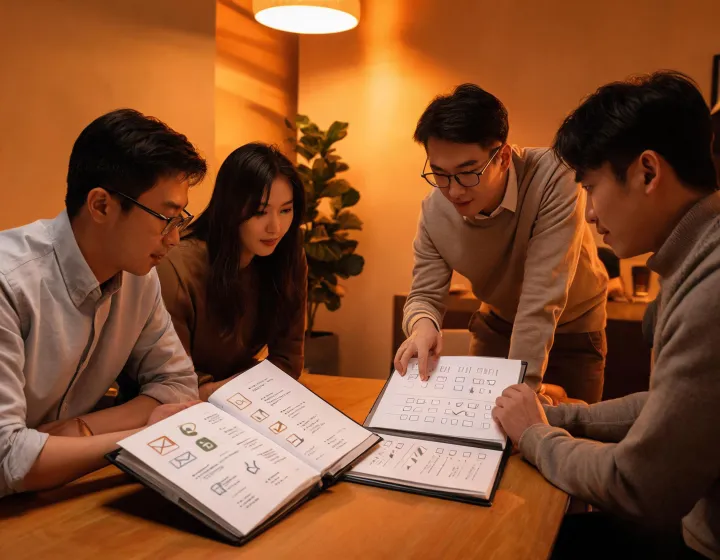 Revenue team reviewing a respectful outreach playbook
