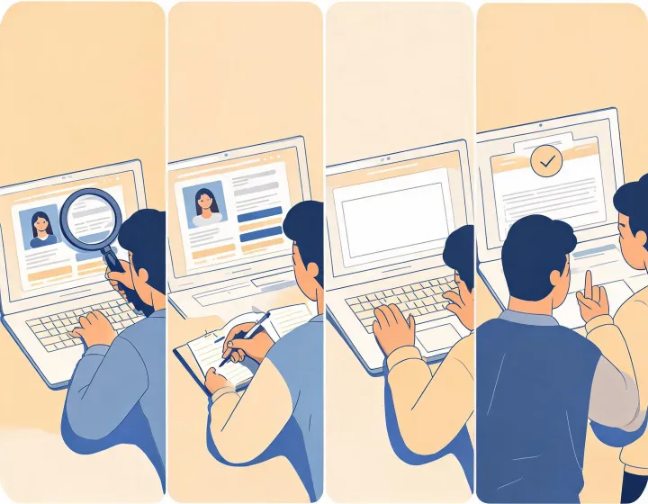 Guided LinkedIn outreach workflow illustration